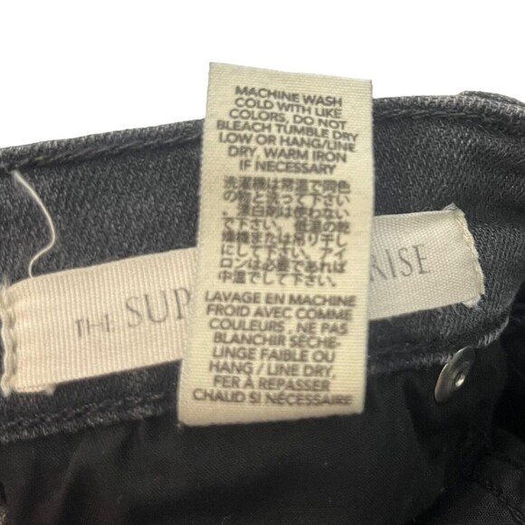 THE GREAT. Super High Rise Skinny Jeans Women’s Size 25 Washed Black Stretch - Picture 11 of 12
